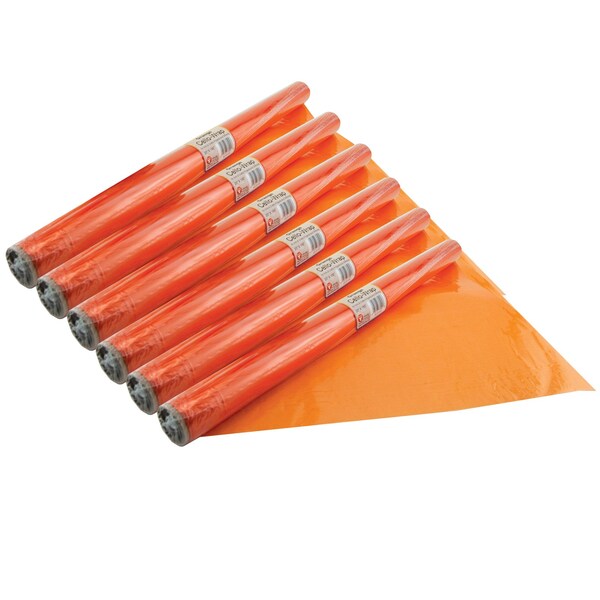 Hygloss Products Cello-Wrap Roll, Orange, 20in x 12.5ft, PK6 71504 - main